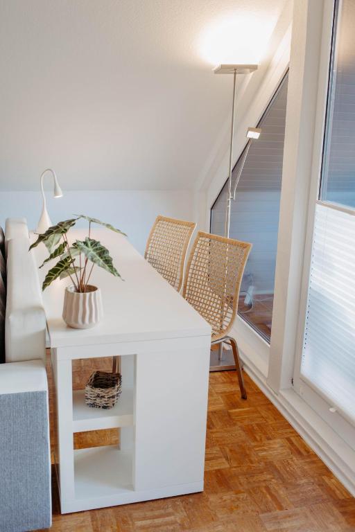 Posezení v ubytování Ferienwohnung Skandi