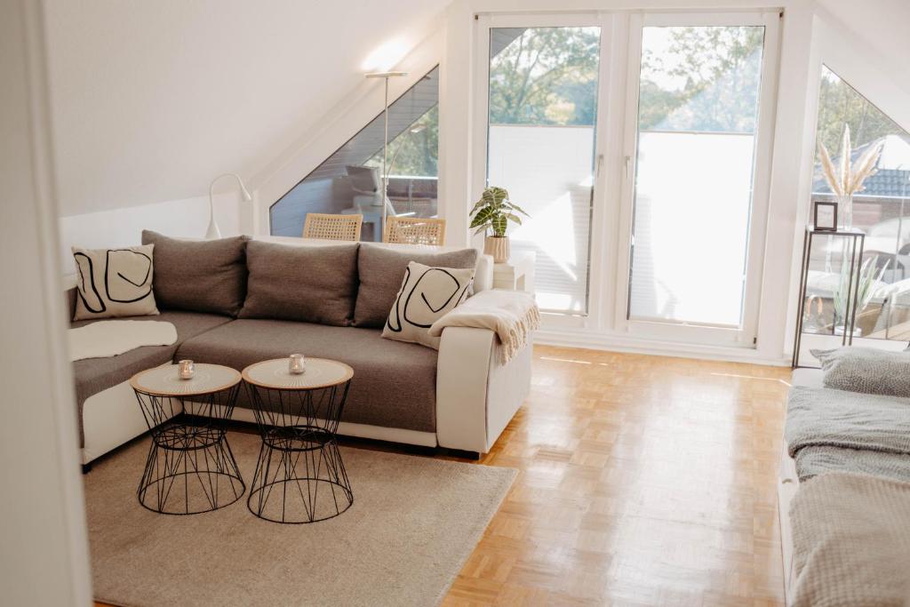 Posezení v ubytování Ferienwohnung Skandi