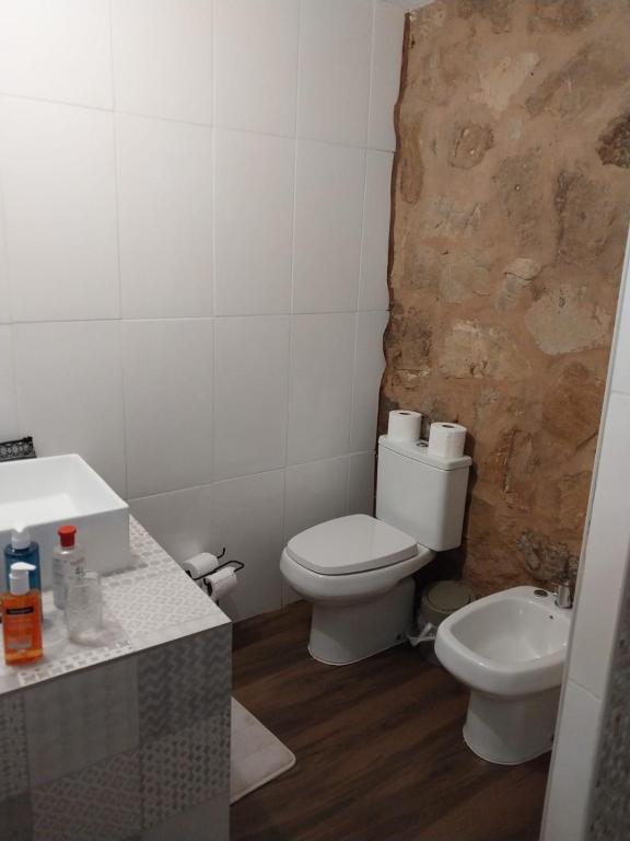 Koupelna v ubytování Casita de Piedra