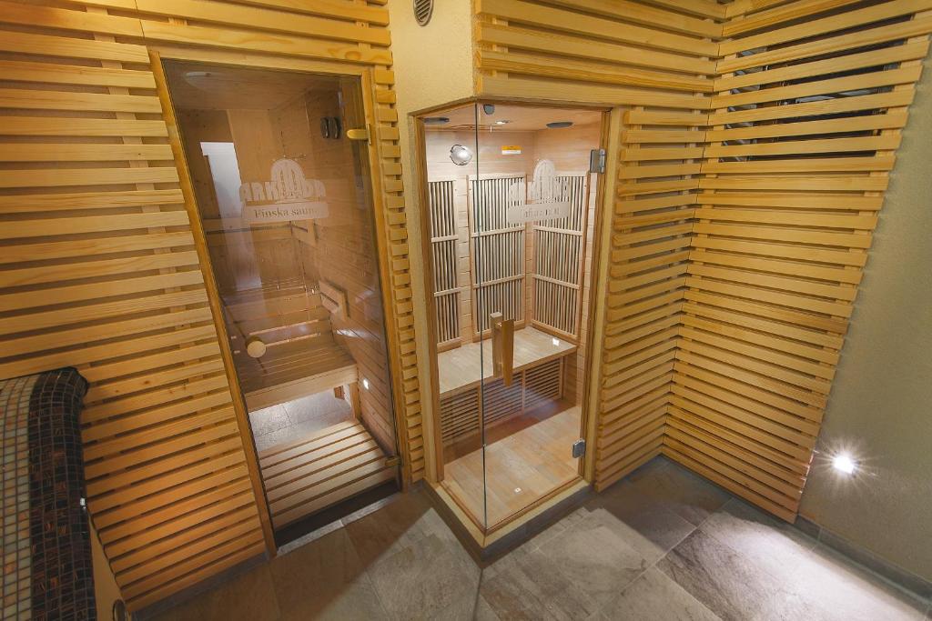 Koupelna v ubytování Hotel Arkada