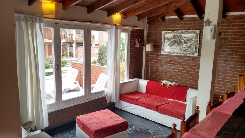 Χώρος καθιστικού στο Hosteria Los Amigos