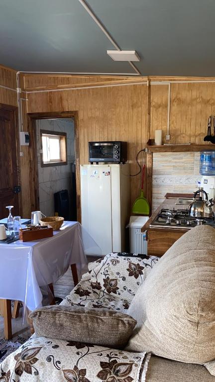 Kuchyň nebo kuchyňský kout v ubytování Cabañas Sierra Dorotea