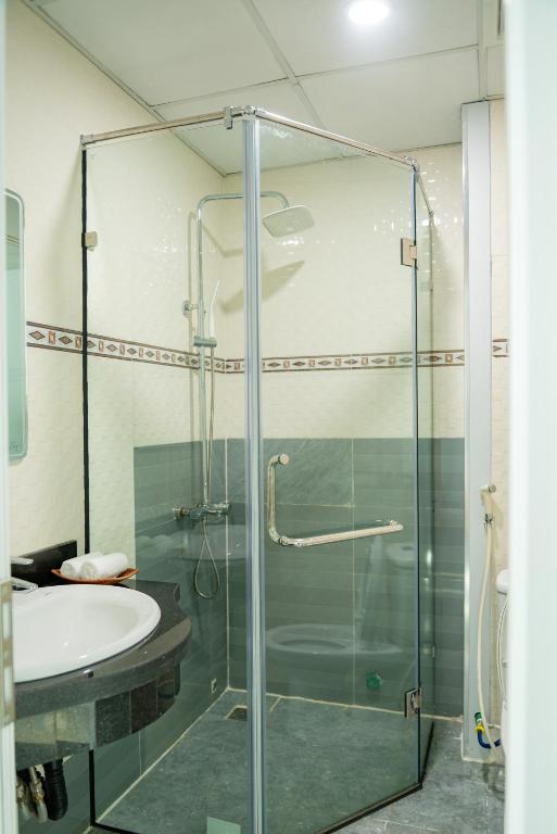 Koupelna v ubytování Garden Hotel II