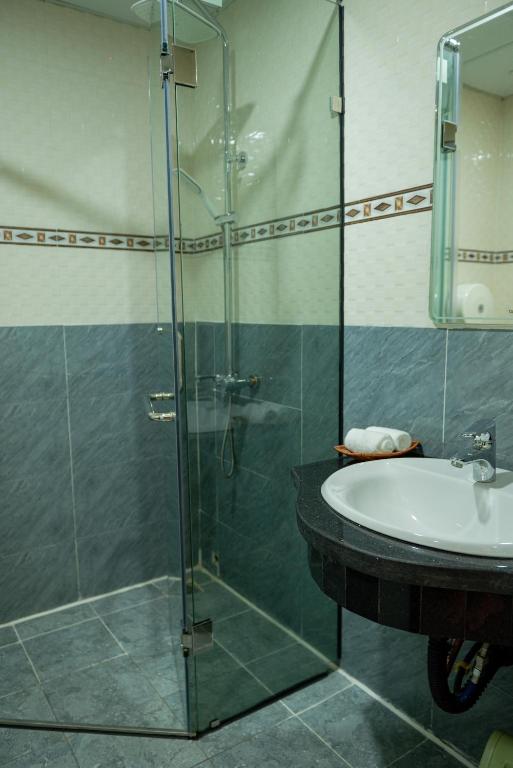 Koupelna v ubytování Garden Hotel II