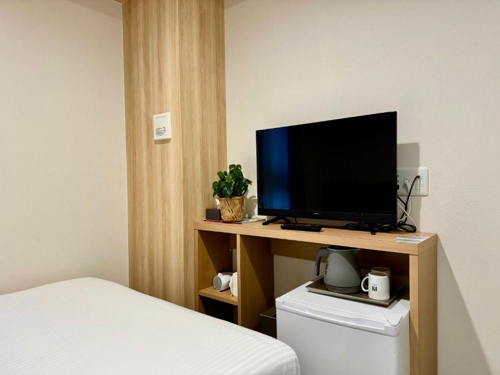 TV a/nebo společenská místnost v ubytování Y&Y NAMBA HOTEL Osaka