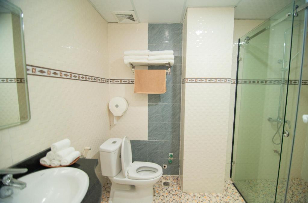 Koupelna v ubytování Garden Hotel II
