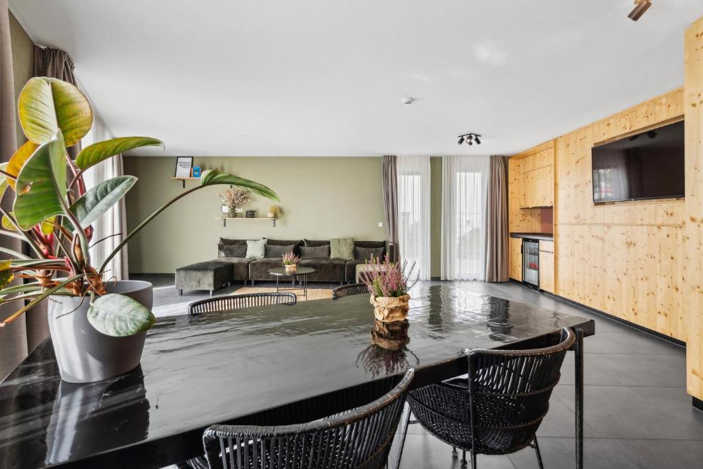 Kuchyň nebo kuchyňský kout v ubytování Arbio I Rooms & Apartments Freiburg