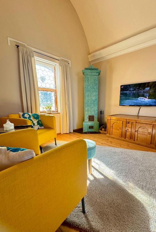 TV a/nebo společenská místnost v ubytování Schloss Welsdorf
