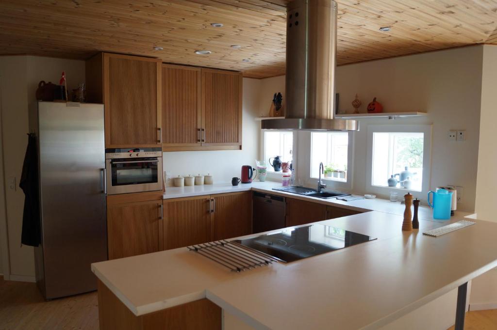 Kuchyň nebo kuchyňský kout v ubytování Plus Energy House