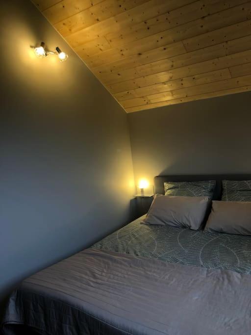 Postel nebo postele na pokoji v ubytování Chalet Vue Panoramique au Calme