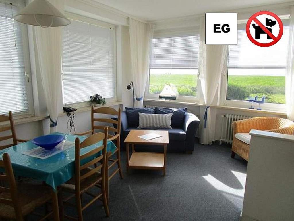 Posezení v ubytování Gästehaus am Deich