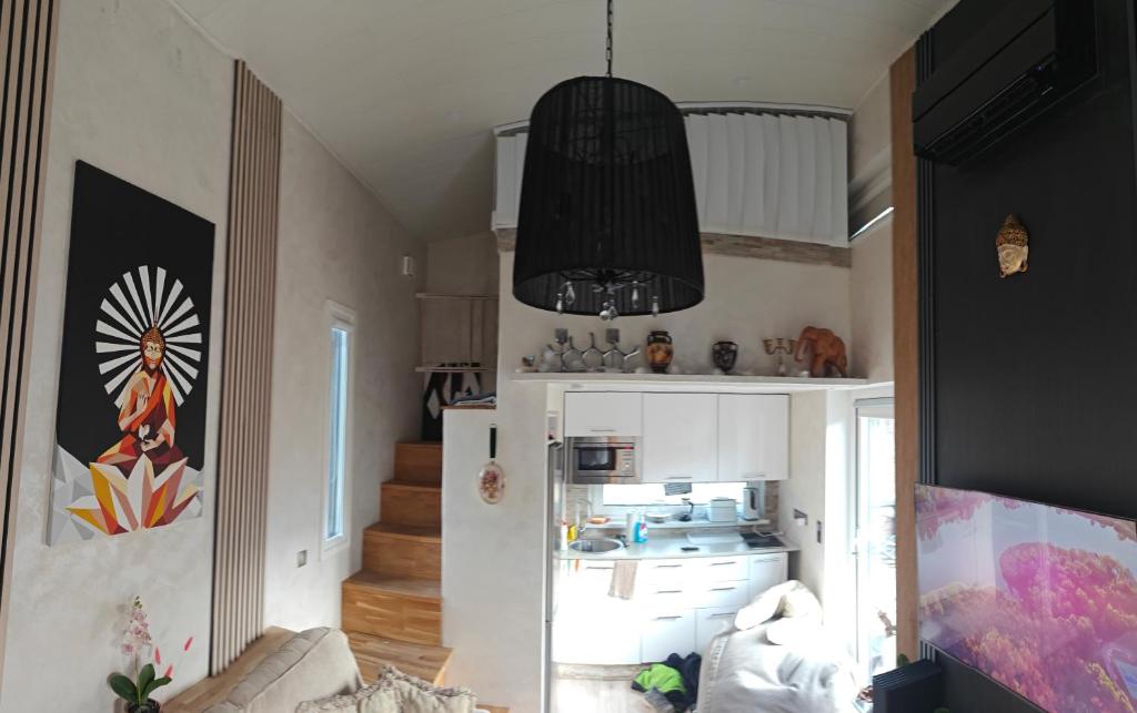 Kuchyň nebo kuchyňský kout v ubytování Hurmioru guesthouse near Otepää with sauna