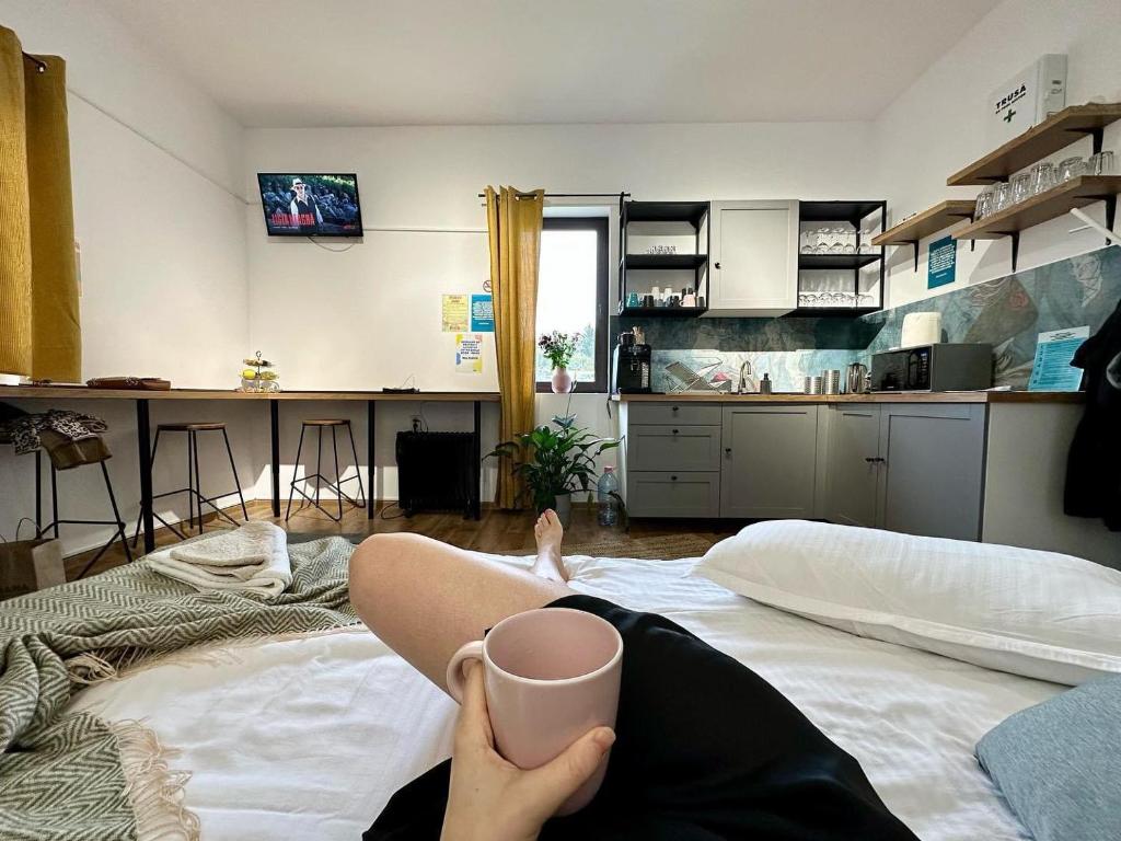 TV a/nebo společenská místnost v ubytování Valea Doftanei Glamping