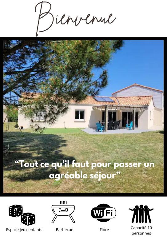 Une photo d'une maison avec les mots croissance dans l'établissement Maison Familiale, à La Verrie