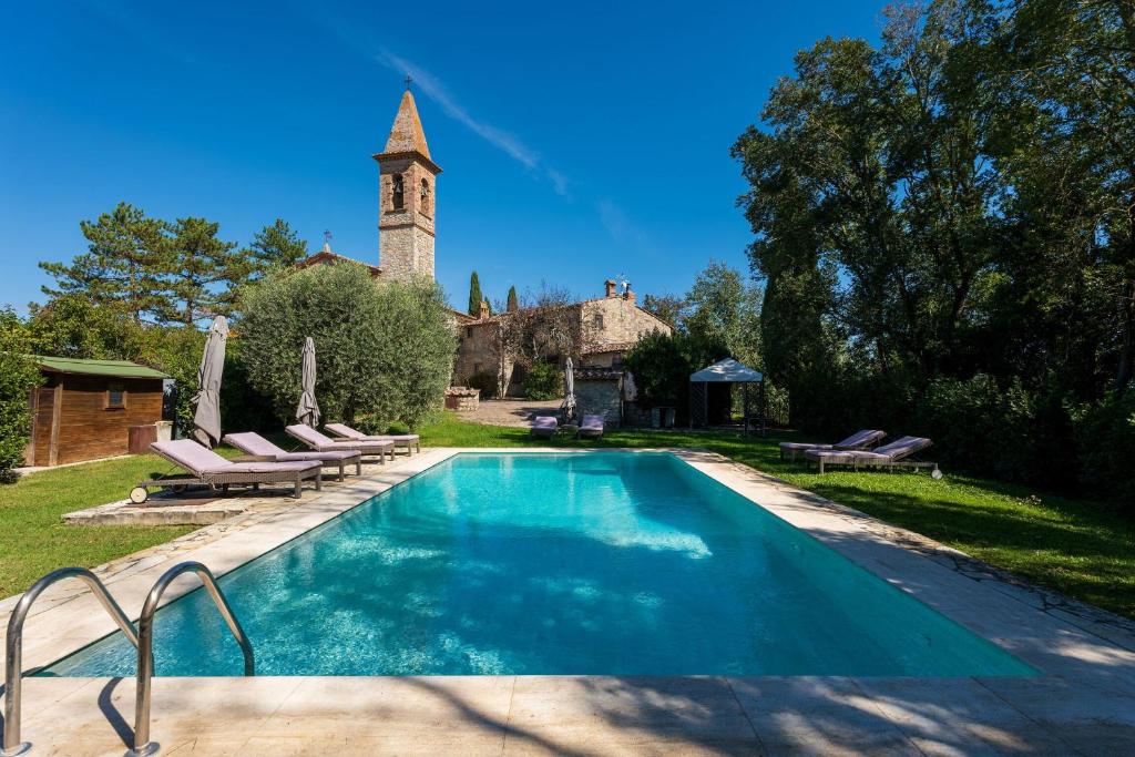 Πισίνα στο ή κοντά στο Villa La Canonica Di Pietrafitta