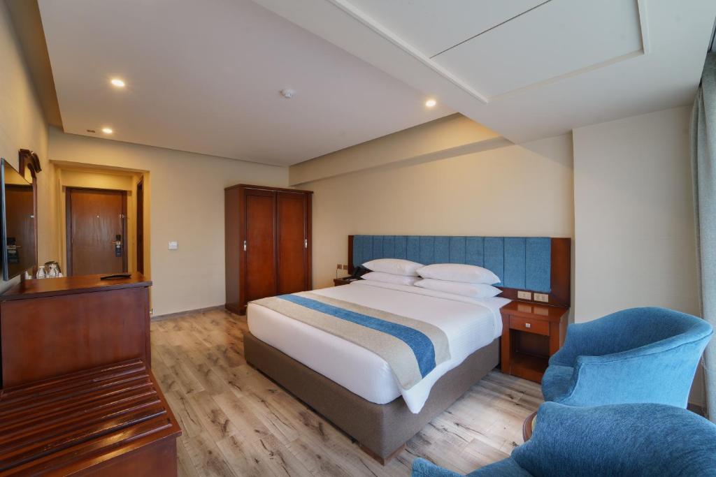 Postel nebo postele na pokoji v ubytování Stay Inn Pyramids Hotel