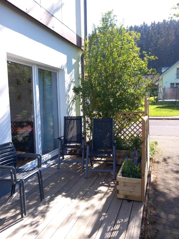 Zahrada ubytování Ferienwohnung Hahn