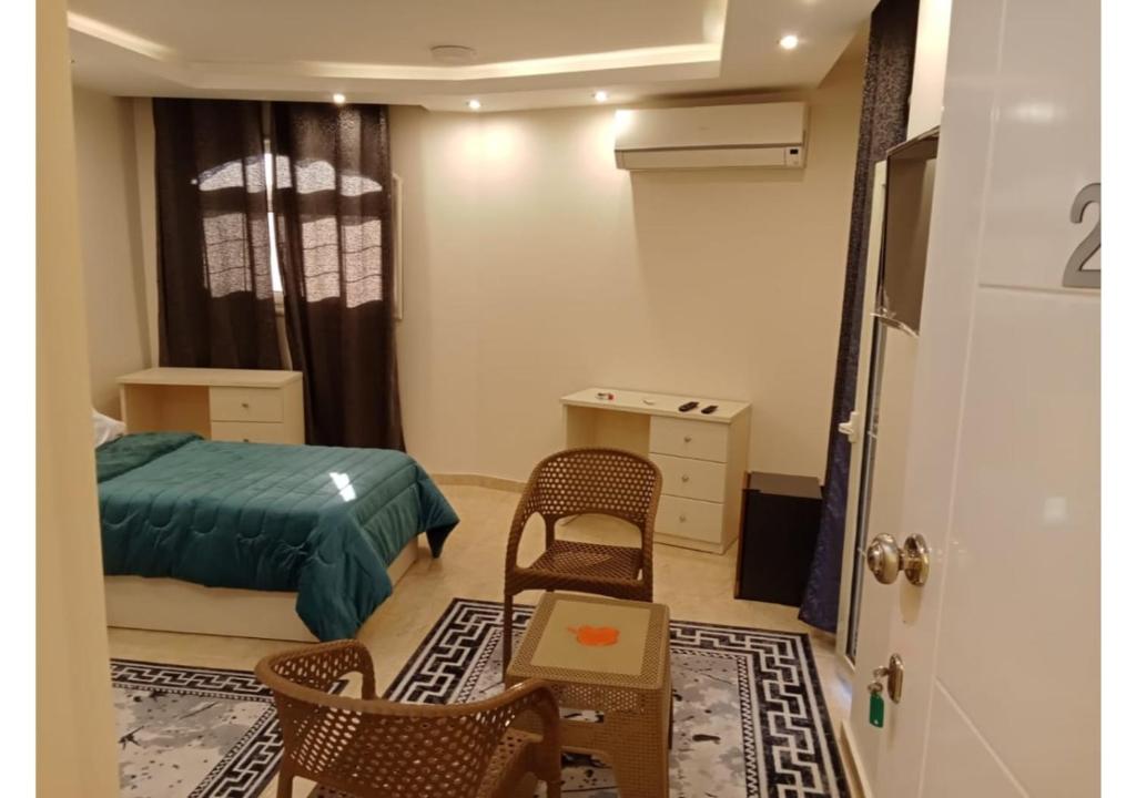 Postel nebo postele na pokoji v ubytování فندق سكن