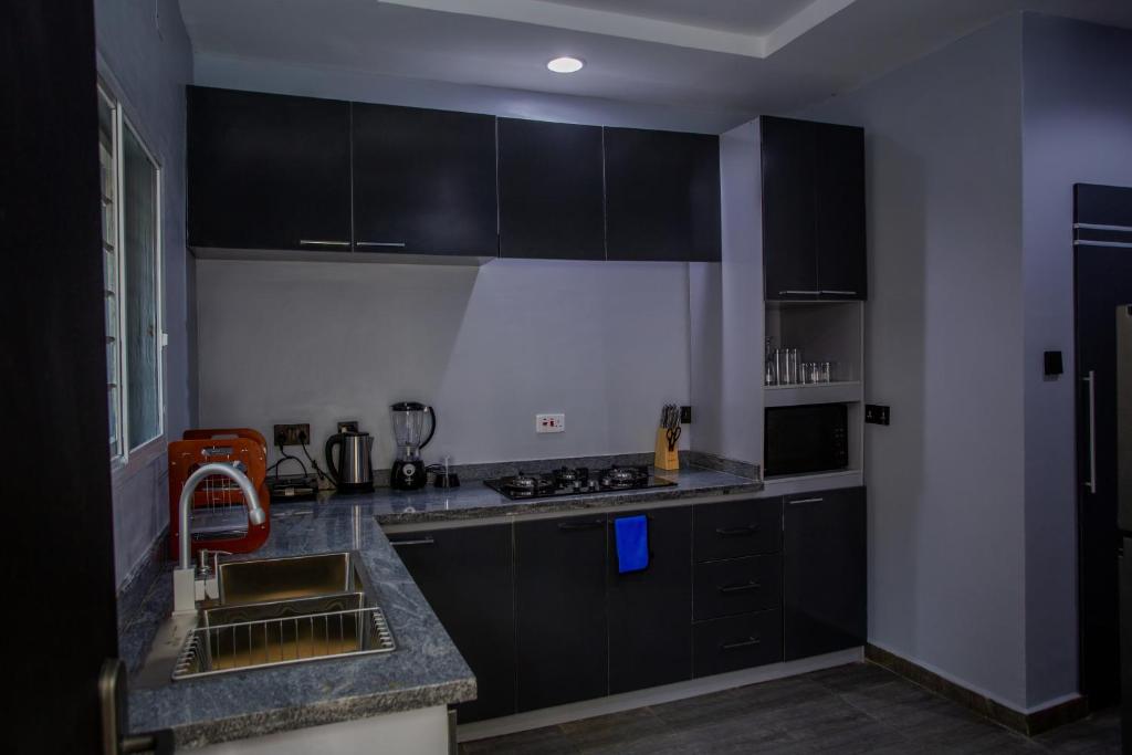Kuchyň nebo kuchyňský kout v ubytování Aija Residences
