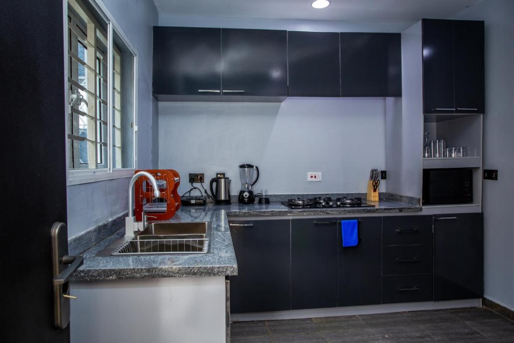 Kuchyň nebo kuchyňský kout v ubytování Aija Residences
