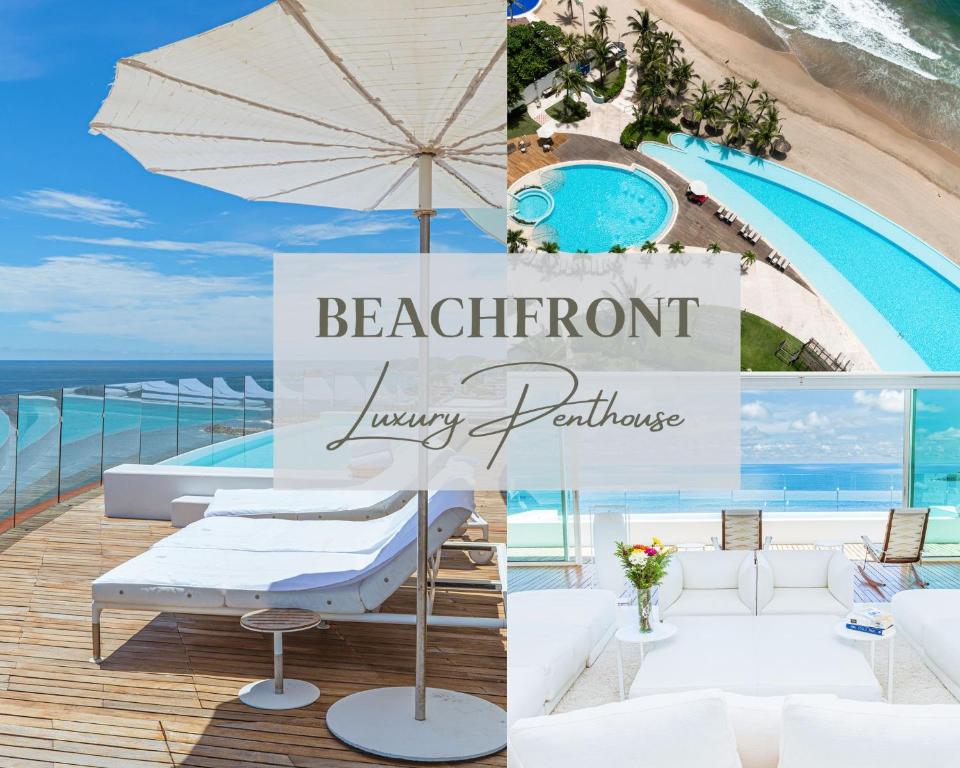 View of Beachfront Luxe Penthouse Private Pool and Spa Tub ซีฮัวตาเนโค (ราคาอัป ...