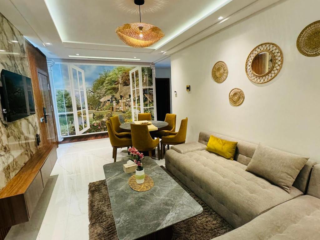 Χώρος καθιστικού στο Serenity suite Family Apartment in central location