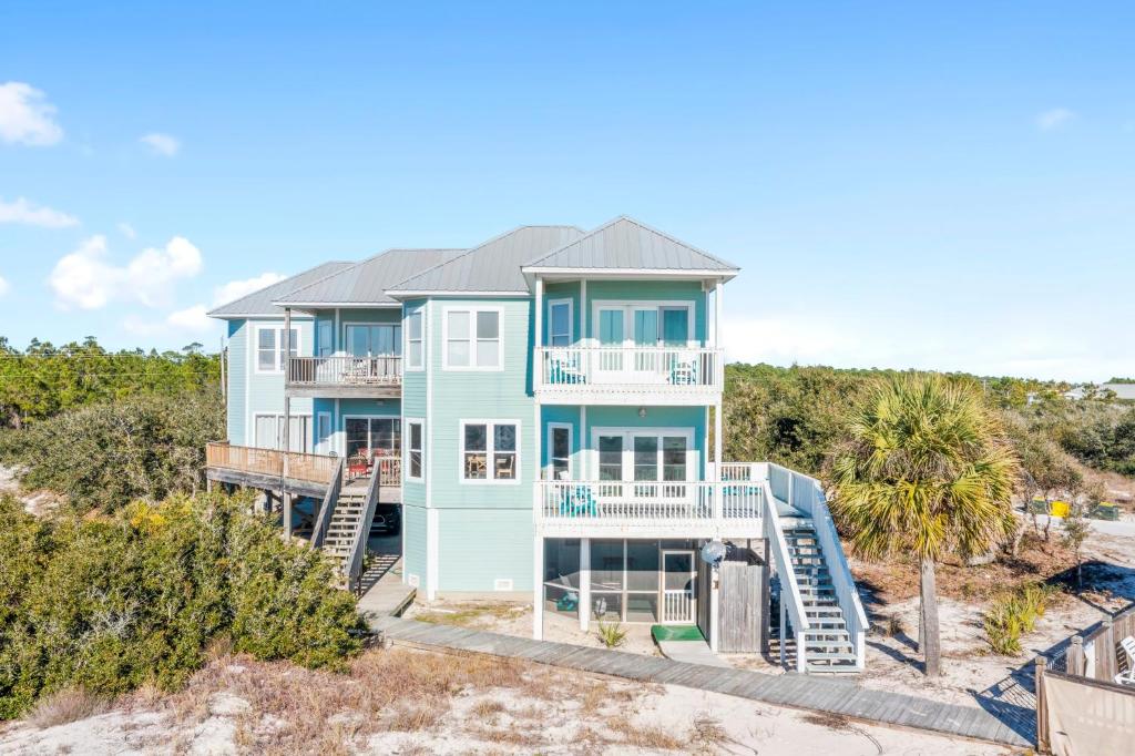 Bygningen som feriehuset ligger i