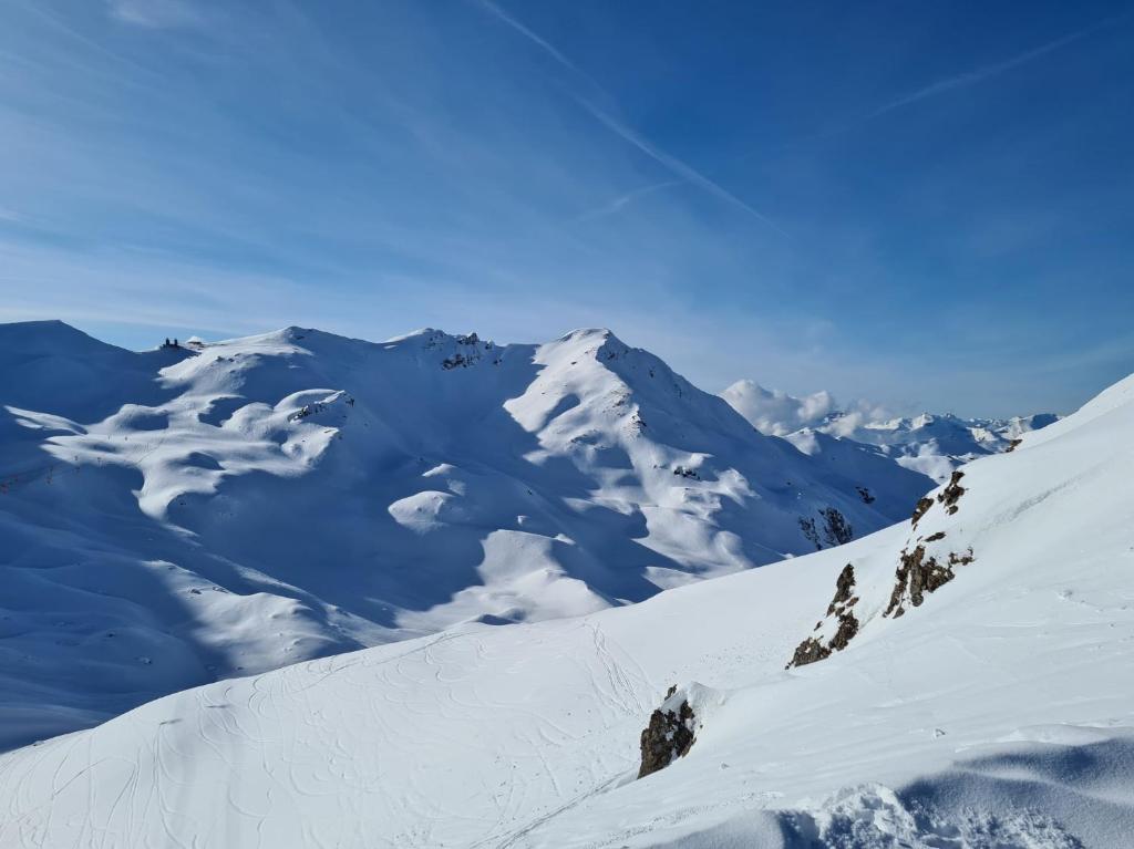 FeWo D'Rock Arosa- center of nightlife by Nature Apartments Switzerland v zimě