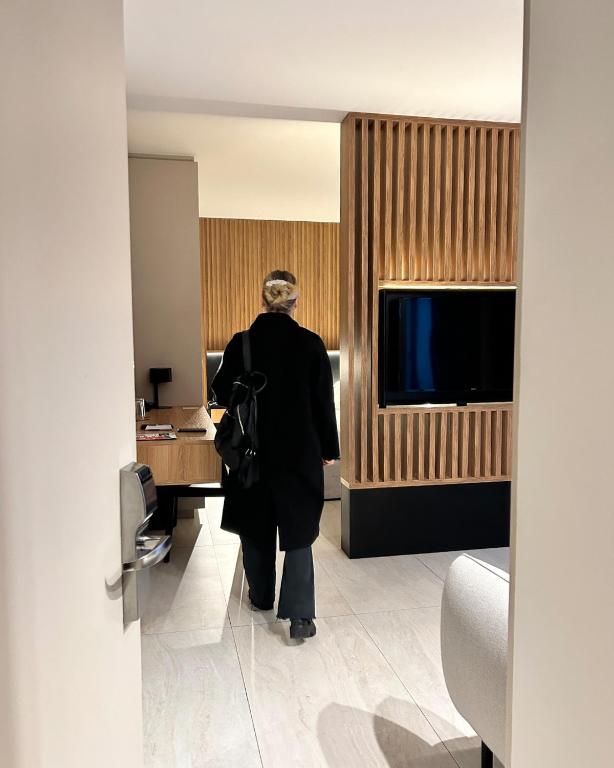 TV a/nebo společenská místnost v ubytování Lastarria Hotel
