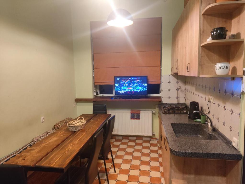 Kuchyň nebo kuchyňský kout v ubytování Mia B&B Old Tbilisi