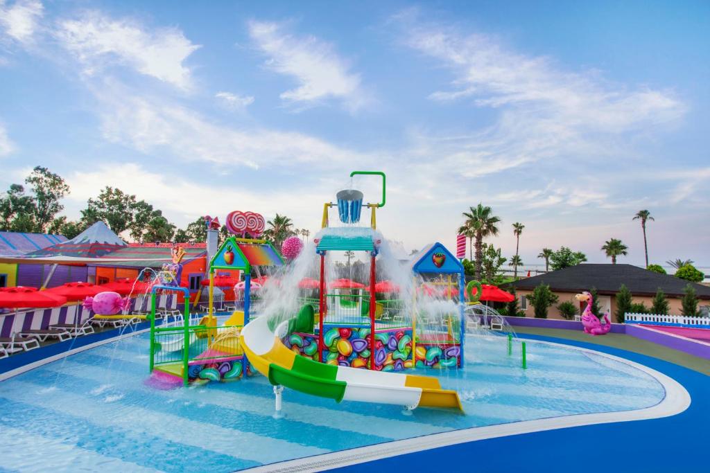 a water park with a water slide in a pool at IC Hotels Santai Family Resort - Kids Concept in Belek