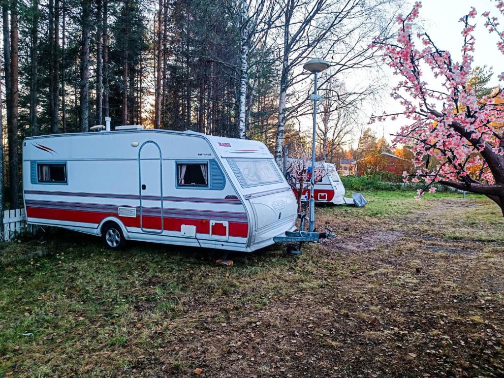 Zahrada ubytování Santa's winter Caravan-Kabe Ametist