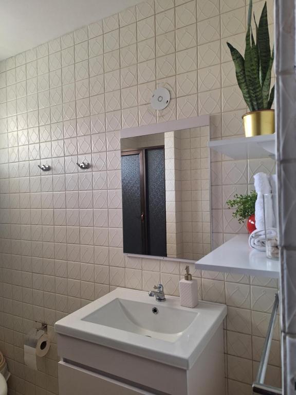 Koupelna v ubytování Linda y céntrica habitación