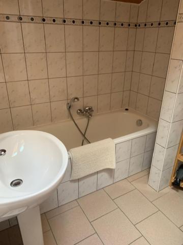 Koupelna v ubytování B&B Forêt d'Animaux