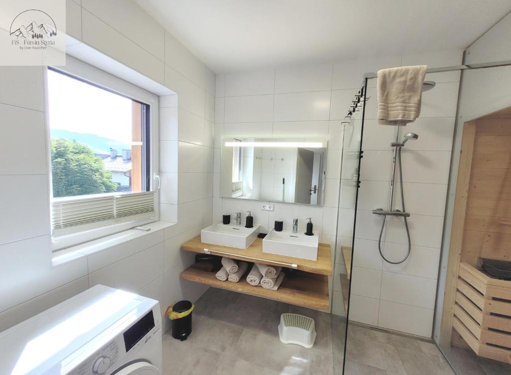 Koupelna v ubytování Penthouse Apartment Bergkristall