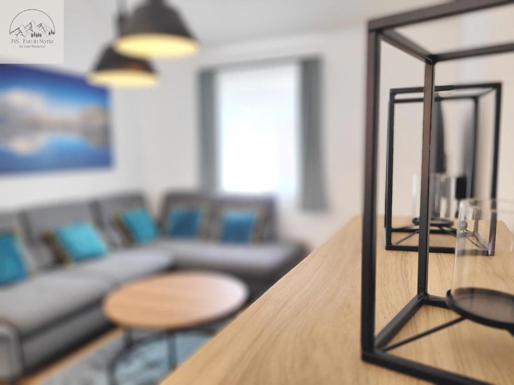Posezení v ubytování Penthouse Apartment Bergkristall