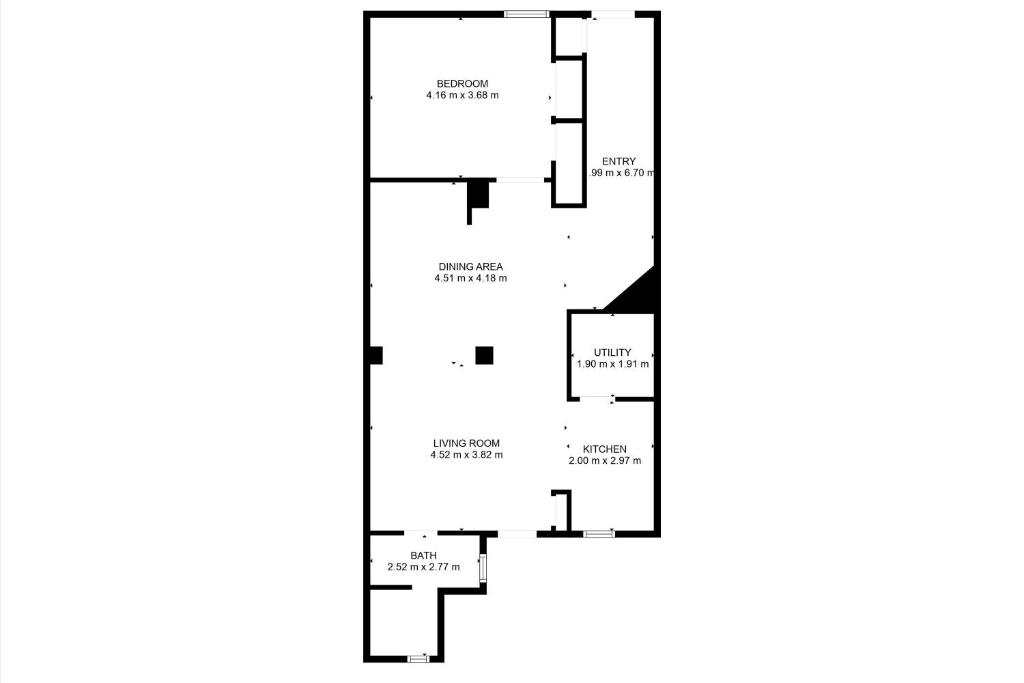 a floor plan of a house at Cheery Flat in Adams Morgan - Mt Pleasant in Washington, D.C.
