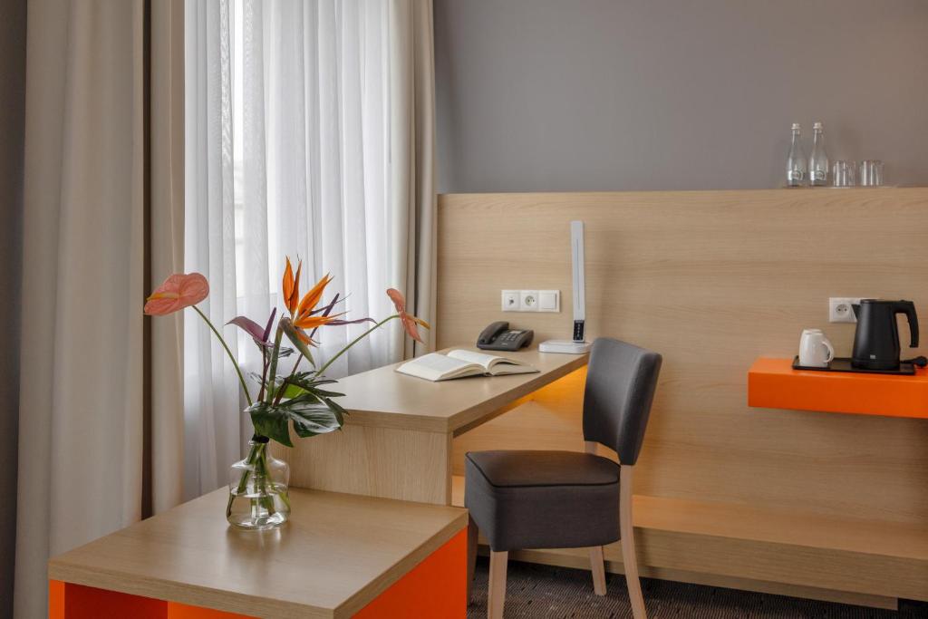 Příslušenství pro přípravu čaje a kávy v ubytování Hotel MDM City Centre