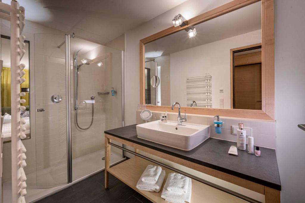 Koupelna v ubytování Hotel Lindenwirt