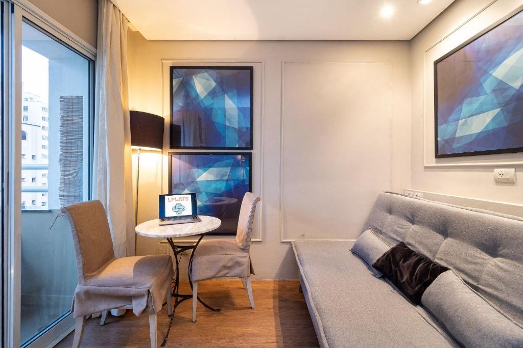 LFlats no Hotel Stella Vega (EX-Mercury Ibirapuera) - 带阳台的公寓
