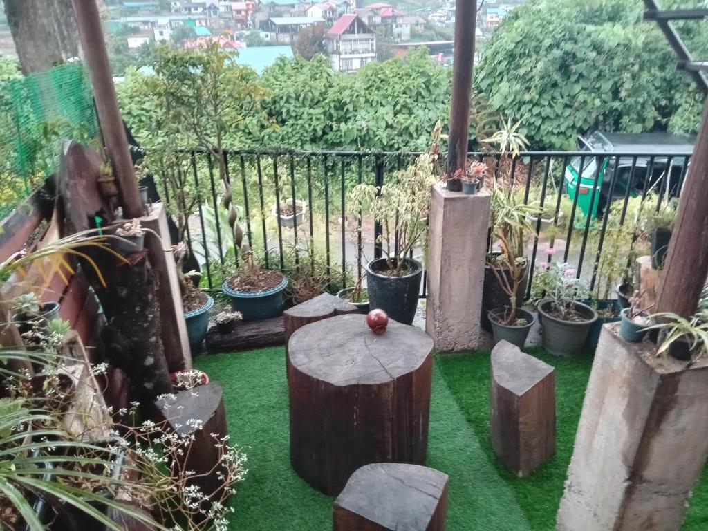 Balkón nebo terasa v ubytování 20/20 wood cabana