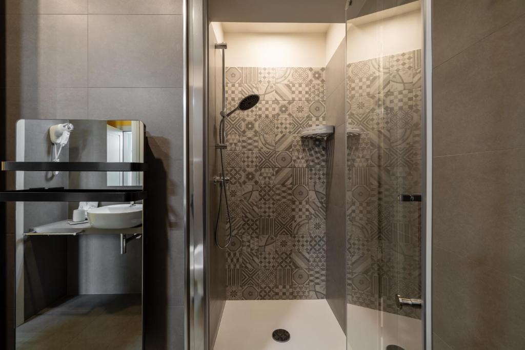 Koupelna v ubytování Hotel Elvezia