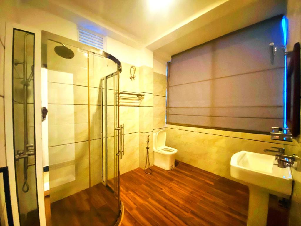 Koupelna v ubytování Hotel Rosenro
