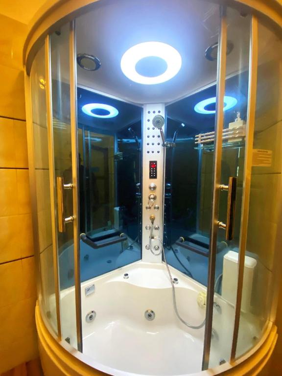 Koupelna v ubytování Hotel Rosenro