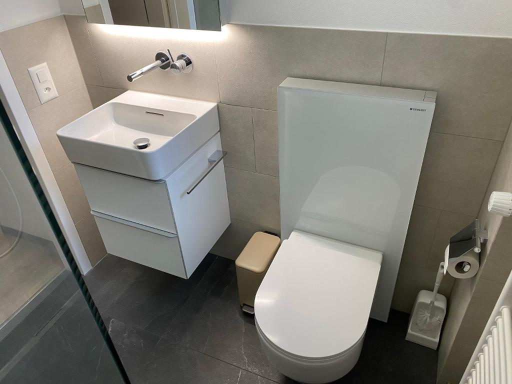 Koupelna v ubytování Ferienwohnung Cristallina