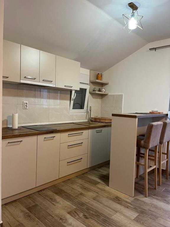 Kuchyň nebo kuchyňský kout v ubytování Apartmani Vanja