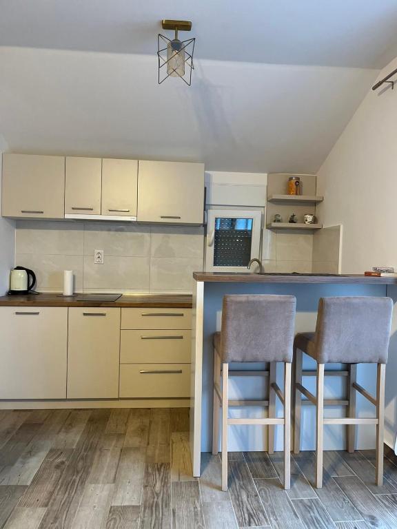 Kuchyň nebo kuchyňský kout v ubytování Apartmani Vanja