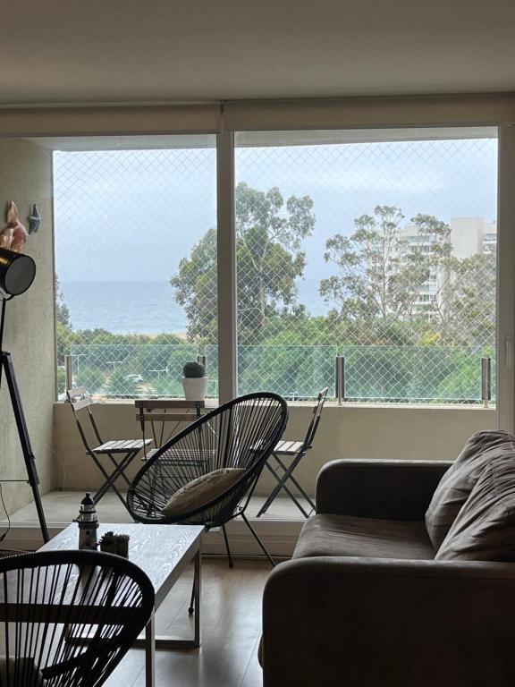 Khu vực ghế ngồi tại Departamento Papudo a pasos de la Playa