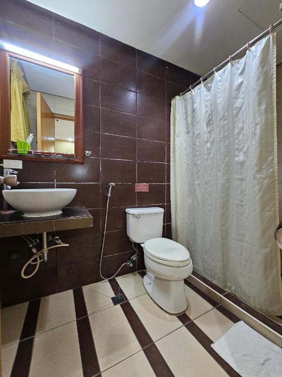 Koupelna v ubytování Hotel Nicanor
