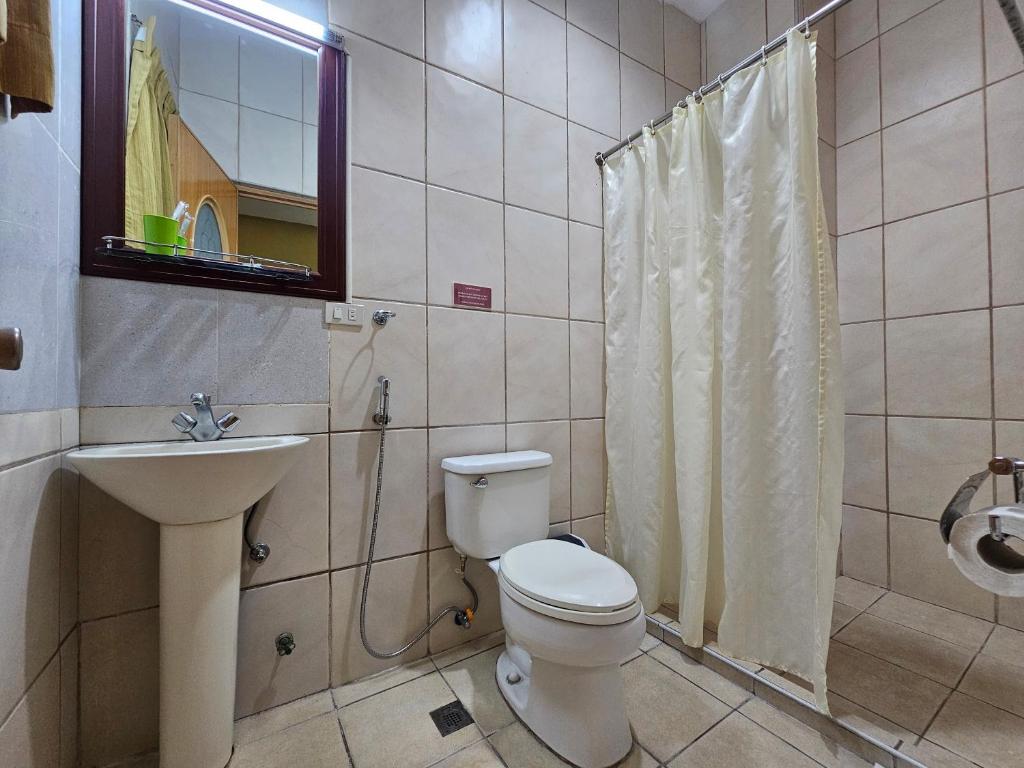 Koupelna v ubytování Hotel Nicanor